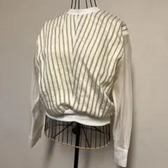 ラブレス　ストライプ×シースルーのおしゃれな長袖カットソーのサムネイル