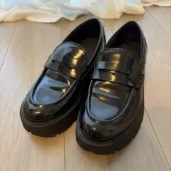 厚底 ローファー ブラックのサムネイル