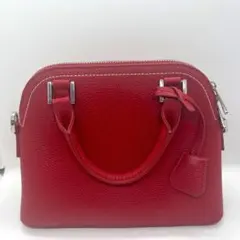 AZUL 2WAY ショルダーバッグ　レッド　レザー風　ハンドバッグ　中古美品