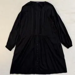 ピンクハウス　デニムワンピース　パフスリーブ　ピンタック　ピコフリル　リボン ピンクハウス デニムワンピース パフスリーブ ピンタック ピコフリル