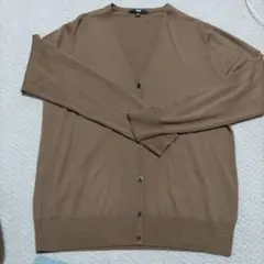 UNIQLO ブラウン Vネック カーディガン XL