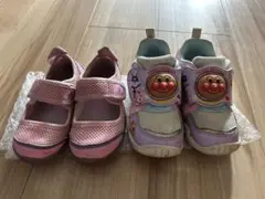 アンパンマン スニーカー ピンク　2足セット　15cm
