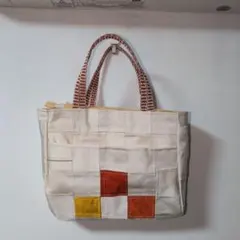 帯のリメイク品★ハンドメイド★一点物★カラフルな布製パッチワークバッグ