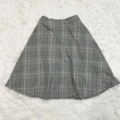 ローリーズファーム LOWRYS FARM チェック柄フレアスカート ひざ丈