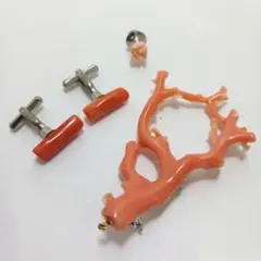専用Y2550-7 本珊瑚 カフス 10組 20個セット 総重量89.9g 専用Y2550-7 本珊瑚 カフス 10組 20個セット 総重量89.9g - メルカリ