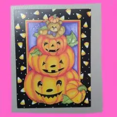 ハロウィンカード　ハッピーパンプキンディ　ビンテージ品　アメリカ製Lucy＆Me
