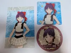 鬼太郎誕生ゲゲゲの謎　ユネッサン　コースター　ポストカード　ねこ娘　Hubコラボ