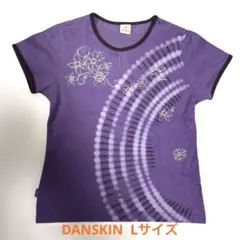 【美品】DANSKIN ダンスキン 半袖 Tシャツ エクササイズ ヨガ 花柄 Lのサムネイル