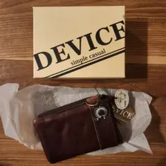 【新品】DEVICE 羊革 ブラウン 二つ折り財布