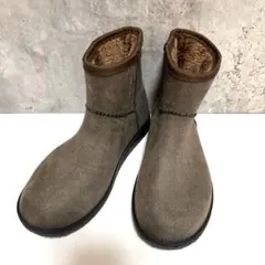 未使用級美品✨ミドル丈ムートンブーツ ブラウン 内ボア 暖か L 25cm相当