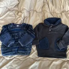 90 フリース　裏ボア　トップス　2枚セット　f.oKIDS プティマイン