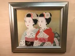 絵画「舞妓 紅をさす」洋画、油絵、3号宇野孝之、箱有り - メルカリ