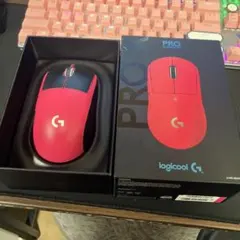 logicool PRO ピンクマウス 本体と有線ケーブルはありレシーバーなし