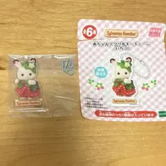 シルバニアファミリー　くじ　赤ちゃんアクリルキーチェーン　ショコラうさぎ　いちご