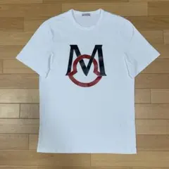 モンクレール　ロゴプリント　ホワイト　Ｓ　Tシャツ　5S79