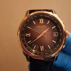 SEIKO BRIGHTZ 電波ソーラー ワールドタイム ローズゴールド