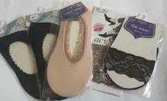 新品22〜24サイズカリンピアフットカバーグンゼレース付ソックス等の5点