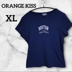 1点限定⭐️ORANGE KISS【XL】Tシャツ ネイビー