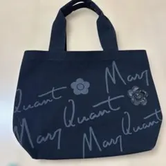 美品 MARY QUANT トートバッグ ブラック 黒 マリクワ マリークワントのサムネイル