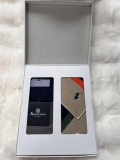 【新品未使用】Aquascutum、POLOのメンズソックス2足、ハンカチセット