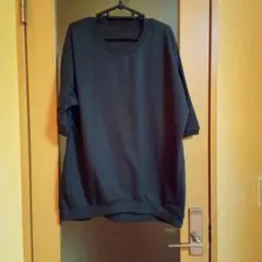 ダークグレー★五分袖★オーバーサイズ★トレーナーTシャツ★大きいサイズ★超美品
