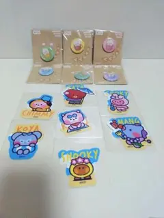 BT21 缶バッジ ステッカー 13点セット