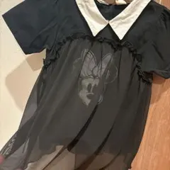 子供 女の子 120cm ディズニー ミニーちゃん ブラックチュニック