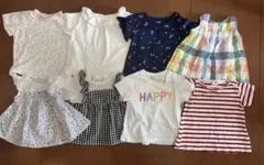 キッズベビー半袖70-80まとめ売り8点セット 保育園着 女の子　70-80