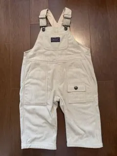 ベージュ コーデュロイ オーバーオール 95cm