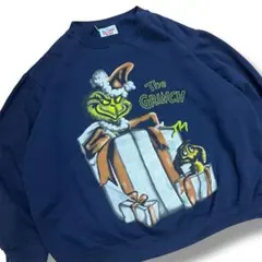 グリンチ スウェット ネイビー キャラクター古着