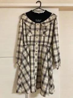 メゾピアノジュニア♡チェック柄ワンピース　長袖　L 160