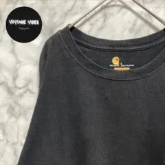 ヴィンテージ　古着　カーハート　長袖　ロンT  黒　L  ビックシルエット