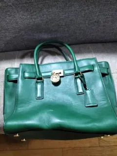 マイケル・コース　グリーンレザー バッグ