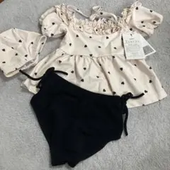 新品タグ付き　ハート柄　セパレート水着 110cm