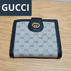 【希少】GUCCI グッチ GGスプリーム ヴィンテージ コンパクト２つ折財布
