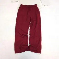 GU◇プルオンパンツ『M』レッド　ワイドズボン☆カジュアル　センターピンタック