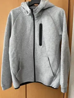 グレー フード付き スウェットパーカー