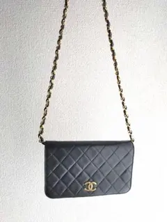シャネル CHANEL チェーンショルダー 黒 レザー ミニサイズ