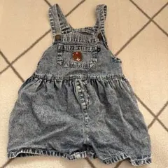 デニムオーバーオール クマ刺繍 95cm