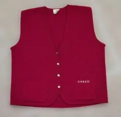 CREED 赤 ニットベスト ボタン付き