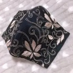 ハンドメイド 花柄刺繍レース インナーマスク