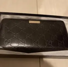 GUCCI グッチ シマライン オール レザー ゴールド金具 長財布