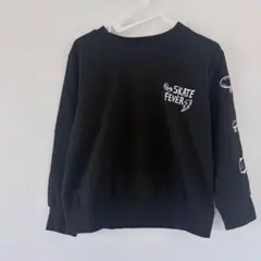 【新品 タグ付】長袖 カットソー ブラック 裏毛　ロンT 黒　バックプリント