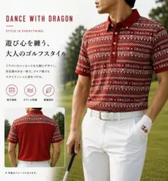 Dance With Dragon ゴルフウェア 半袖ポロシャツ ペイズリー - メルカリ