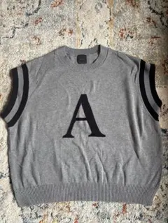 spick&spanスピックアンドスパン ロゴジャガード フレンチスリーブニット