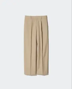 UNIQLO タックワイドパンツ／コットン