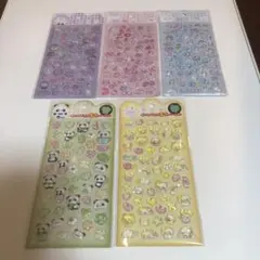 動物キャラクター3Dデコシール 5パックセット