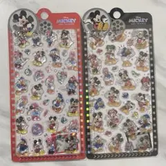 ミッキー＆ミニー　ディズニー　公式ライセンス　ボンボン　ぷっくり　3Dシール