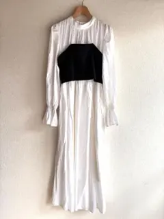 mysty woman長袖ロングワンピース