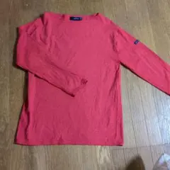 SAINT JAMES 赤 ネップ長袖カットソー 薄手ピリアックT4